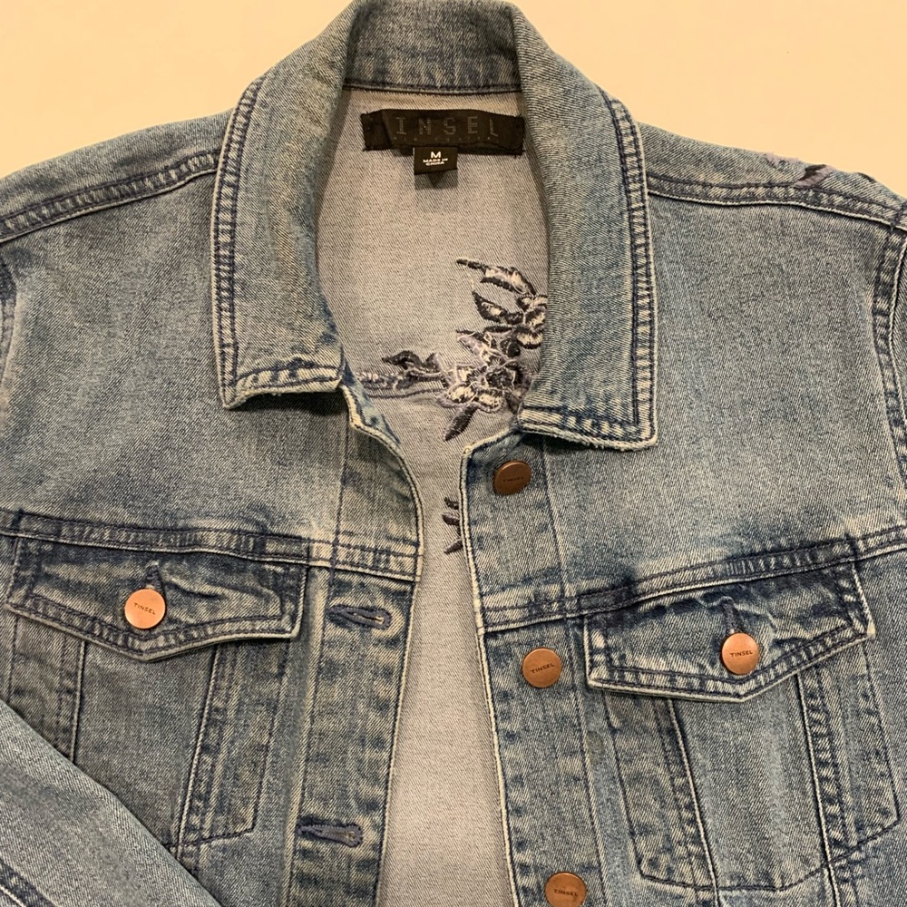 Embroidered jean jacket